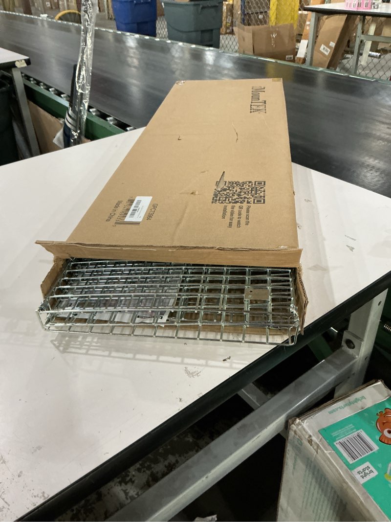 Condition photo showing New/Like New for Large Live Animal Trap Cage, 31"x11"x12" Live Animal Cage Trap Humane Raccoon Traps Catch Release, Collapsible One-Door Animal Catcher Cage for Cats Opossums Groundhogs Skunks Squirrel Rodent Large 31" x 11" x 12"