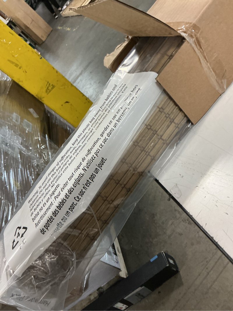 Condition photo showing Good Condition for Cordless Bamboo Roman Shades for Windows, Blinds Size (30.5" W ×48" H) Colour (Highfield Teak) Highfield Teak 30.5" W × 48" H