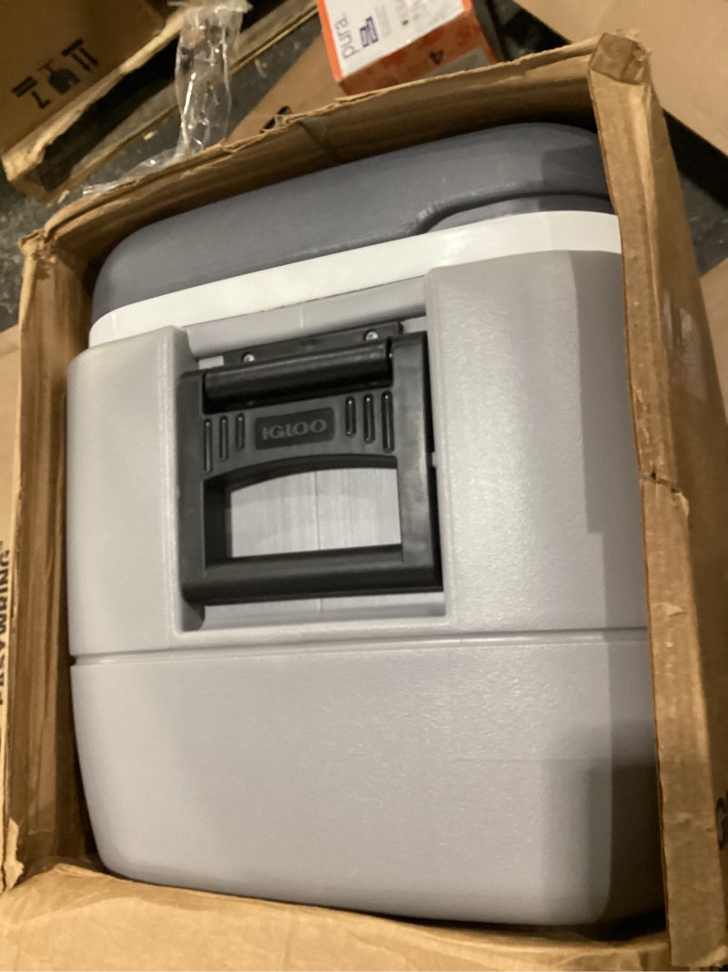 Condition photo showing As Is for igloo hard cooler | polar & party bar series | insulated ice chests polar grey 120 qt