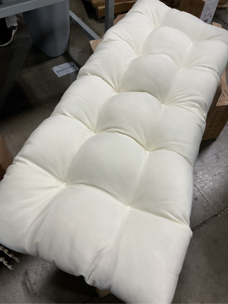 Condition photo showing Good Condition for outdoor bench cushion for patio furniture, waterproof 48x18x5 inch beige