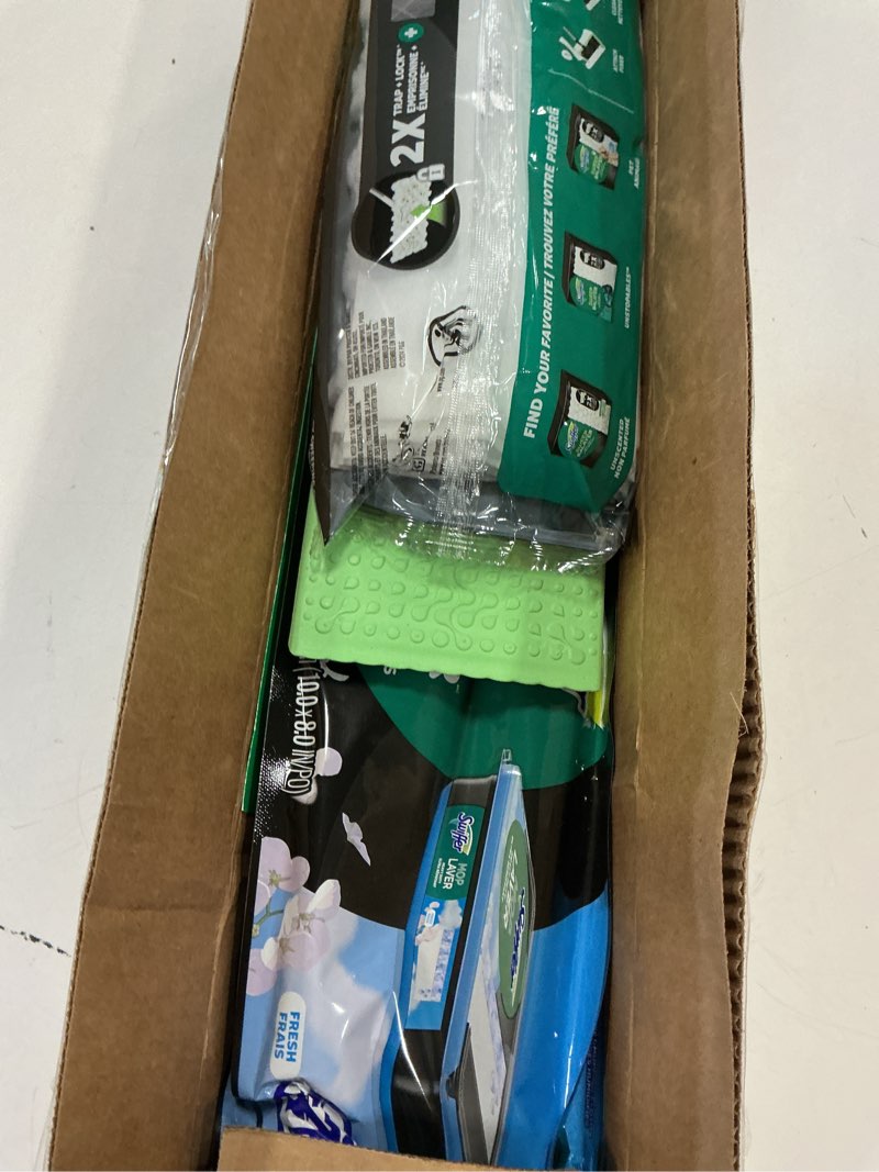 Condition photo showing Good Condition for Swiffer Sweep and Mop Deluxe  2-in-1 Floor Mopping and Sweeping Kit  Includes 1 Sweeper Device  5 Heavy Duty Dry Sweeping Cloths  6 Heavy Duty Wet Mopping Cloths