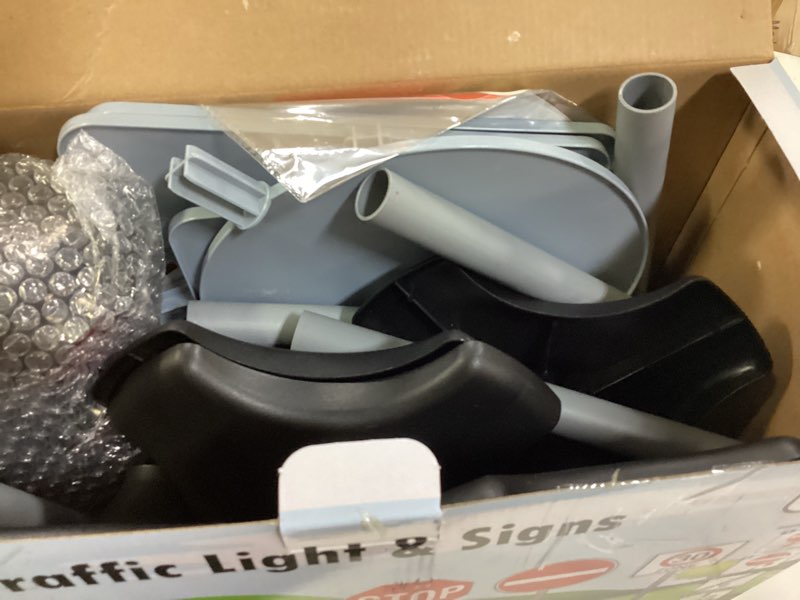 Condition photo showing As Is for kiddie play traffic light toys for kids with 5 street signs