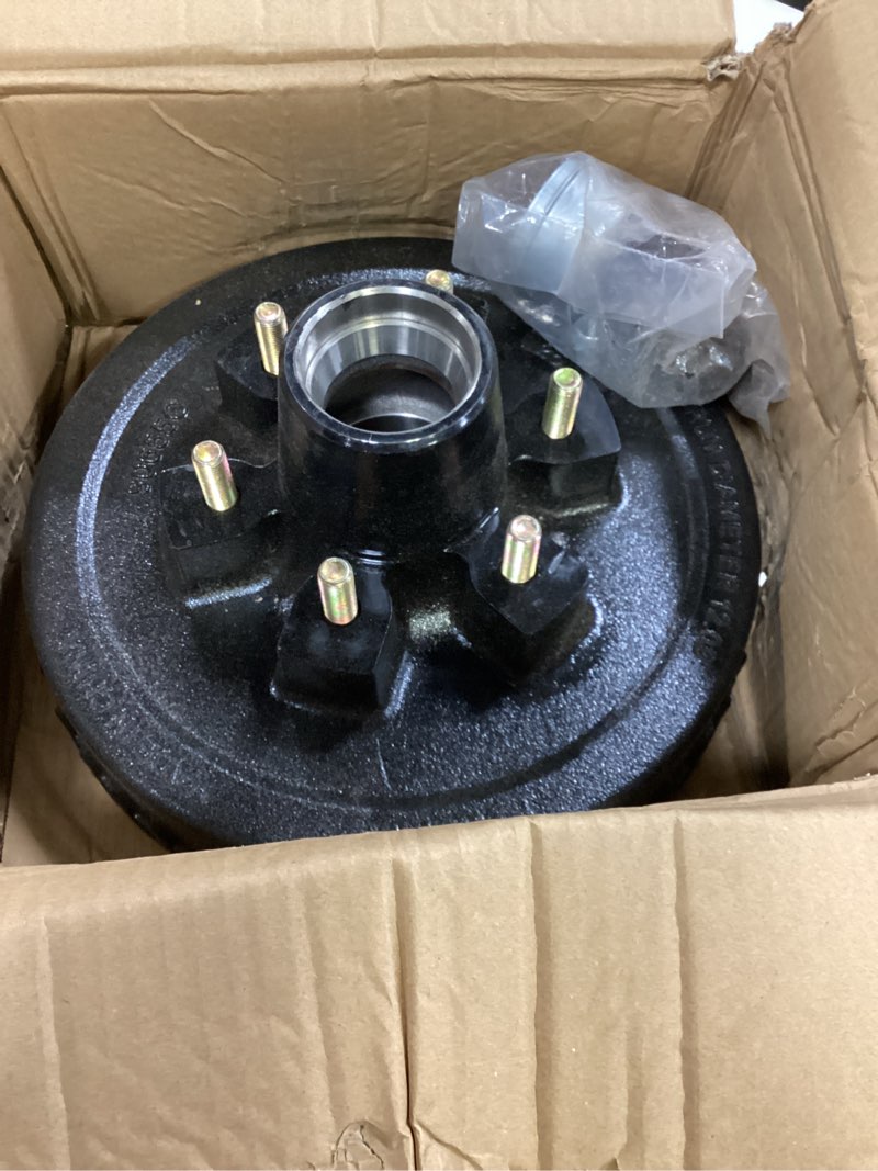 Condition photo showing Good Condition for 12" x 2" trailer brake drum kit 6 on 5.5" replacement for 5200-6000 lbs axle hub heavy duty 6 bolt trailer brake hub drum assembly 1/2"-20 drums replace 008-201-09, 42656-22003k