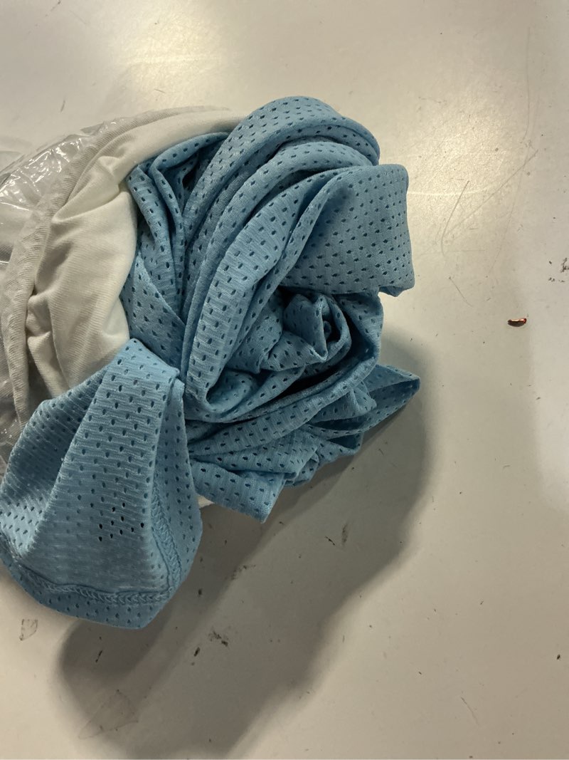 Condition photo showing Good Condition for momcozy baby carrier airmesh - the perfect summer water sling for newborns to toddler 8-35 lbs - cooling, breathable and lightweight baby wrap, nice for summer, pool, beach, swimming, light blue air mesh-light blue