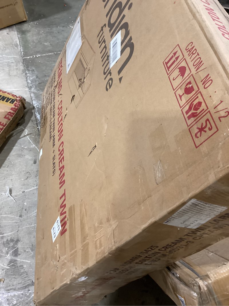 Condition photo showing As Is for INCOMPLETE /2 (Side Arms / Slats / Trundle Panel)