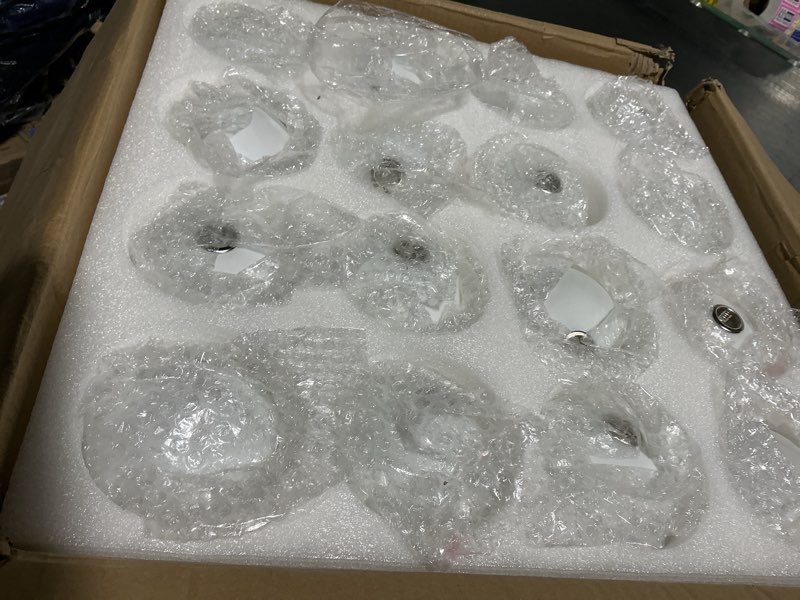 Condition photo showing Good Condition for Gold Sputnik Chandelier, 8 Lights Modern Bubble Chandelier with White Glass Lampshade, Mid Century Globe Pendant Lights for Dining Room Kitchen Island - Gold Gold - milky white lampshade 8-Light