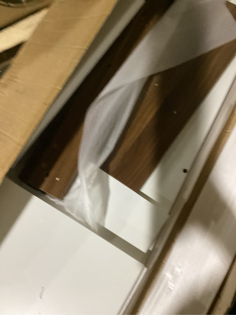 Condition photo showing Good Condition for SEDETA L Shaped Desk, 66" Home Office Desk with File Drawer & Power Outlet, Gaming Desk with Led Lights, Corner Computer Desk with Monitor Shelf, Printer Storage Shelves, Two Person Desk, Rustic Brown