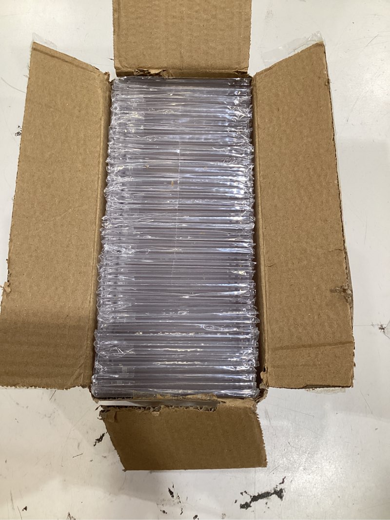 Condition photo showing New/Like New for 50ct magnetic card holders: 35pt one touch card holder for trading cards, u-v protection hard cards sleeves case for sports game, football, baseball 50 pack