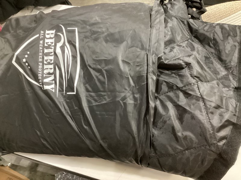 Condition photo showing As Is for Reallnaive Magnetic Thermal Insulated Door Curtain Fit 96"x80" Door, Curtain Itself Size 97"x81.5", Thicken Made of Oxford and Cotton Insulated Cover for Winter Sliding, Patio, Grey, Minimalism 96" X 80" Minimalism Black