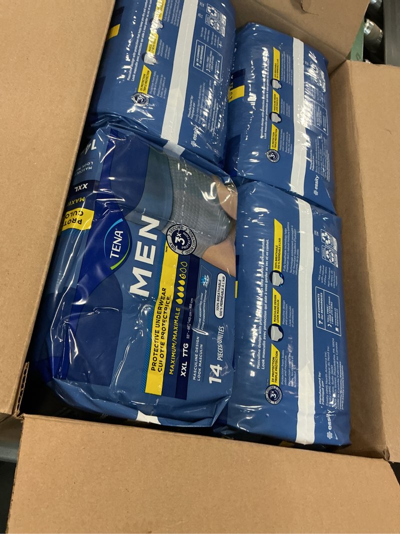 Condition photo showing Good Condition for TENA Protective Incontinence Underwear for Men, Maximum Absorbency, Disposable Men's Underwear, XX-Large, Grey, 56 Count 2X-Large 56