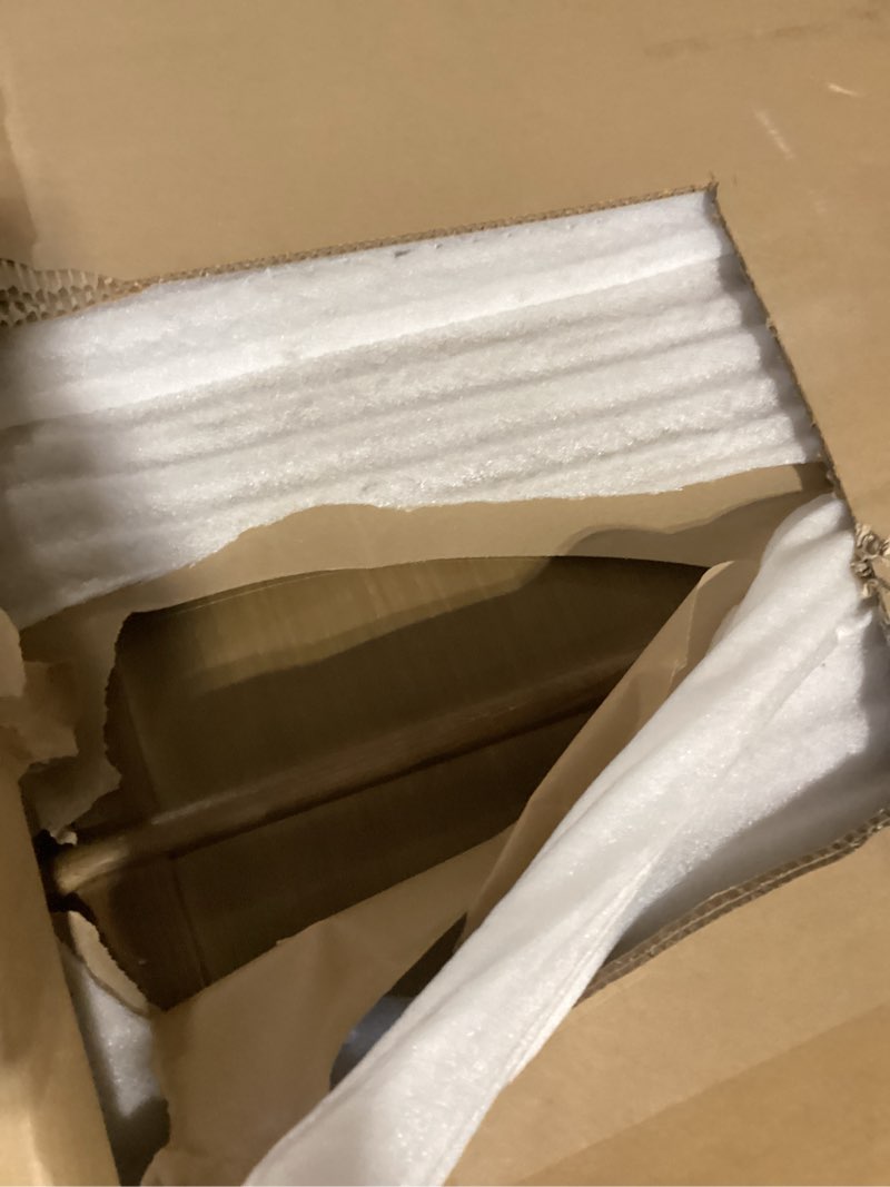 Condition photo showing Good Condition for EMMA + OLIVER Twin Size Tufted Upholstered Headboard with Adjustable Metal Bed Rail Slots, Modern Fabric Upholstered Twin Headboard, White Twin White (SIMILAR NOT EXACT) (INCOMPLETE)