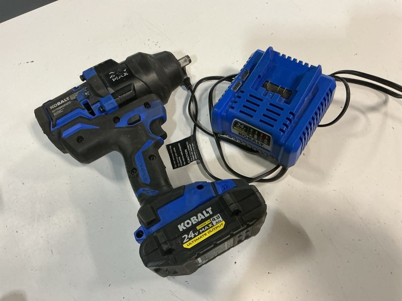 Condition photo showing As Is for kobalt xtr 24-volt variable speed brushless 1/2-in drive cordless impact wrench (battery included