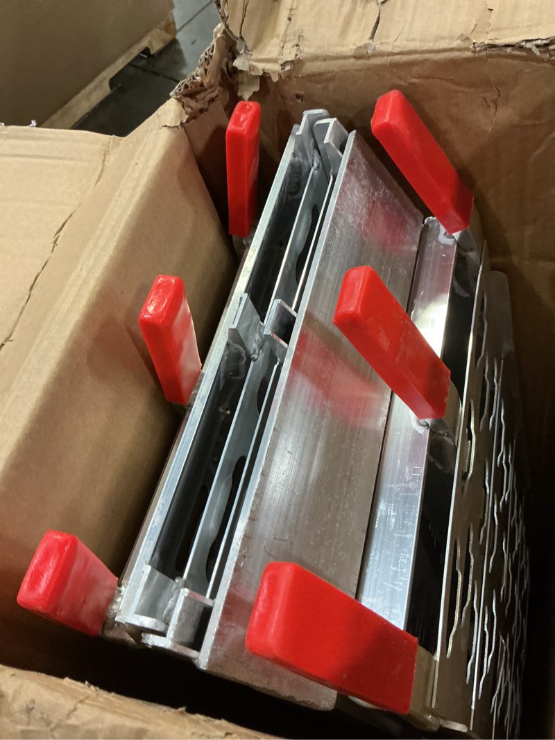 Condition photo showing As Is for ATV Ramps for Pickup Trucks 2pc, 7.5 ft Folding Aluminum Truck Ramps, Punch Plate Traction, Rubber-Tipped Fingers, Load Straps Included, 1,500 lb Capacity, 89 x 12 in For 4-Wheel Vehicles (2 Pc) Punched Ramp-1500lbs-Folding