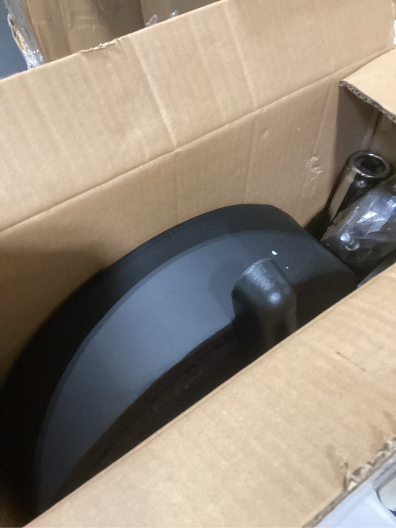 Condition photo showing New/Like New for Hydraulic Adjustable Rolling Stool with Wheels, 360° Swivel Office Chair, 400LBS - for Salon, Tattoo, Barber, Massage, PU Leather, Easy-Clean, Whisper-Quiet Casters, Black