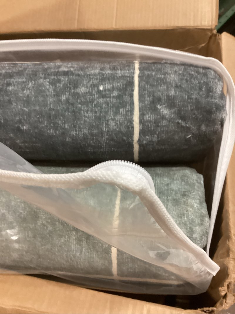 Condition photo showing New/Like New for Mid Century Modern 8x10 Rug for Living Room, Neutral Black Brown Ombre Grey Eclectic 70s MCM, Washable Textured Area Rugs Non Slip Low Pile for Bedroom Boys Dining Table Faded Mosaic Gray & Beige Rectangular 8' x 10' (Rectangular)