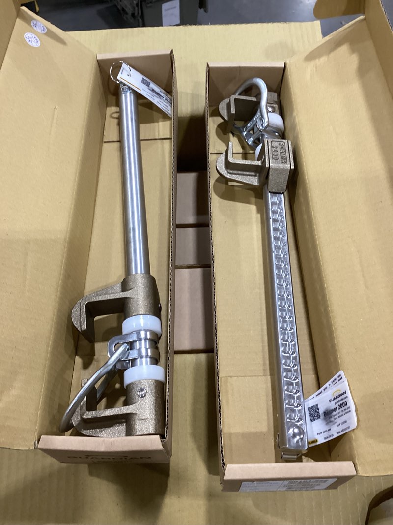 Condition photo showing As Is for guardian 00101 beamer 2000 | horizontal beam anchor | fits 3.5 to 14 inch beams up to 1.25 inches thick | tool free installation | osha and ansi compliant beamer 3.5\" - 14\" flange width, up to 1.25\" flange thickness