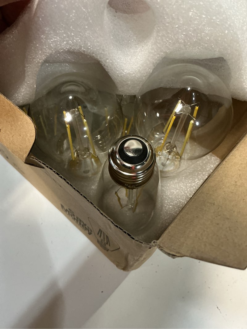 Condition photo showing New/Like New for brightever dimmable led light bulbs 60w equivalent, 4000k cool white edison light bulb, 7w, 850lm vintage e26 base bulb, 90+cri, st58 clear glass antique led filament bulbs for bathroom, 6-pack 4000k neutral white 6 count (pack of 1)