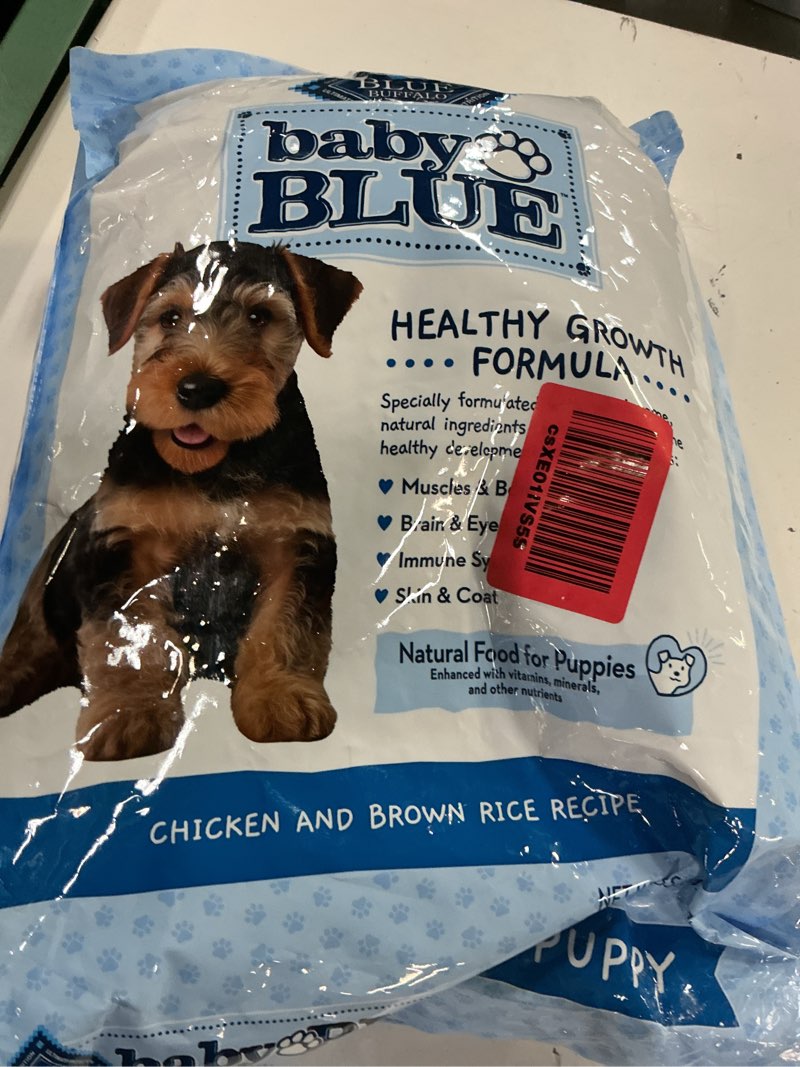 Condition photo showing Good Condition for (best by:2027/jun/21)blue buffalo baby blue natural dry food for puppies, healthy growth formula with dha, savory chicken recipe, 11-lb bag chicken & brown rice 11 pound (pack of 1)