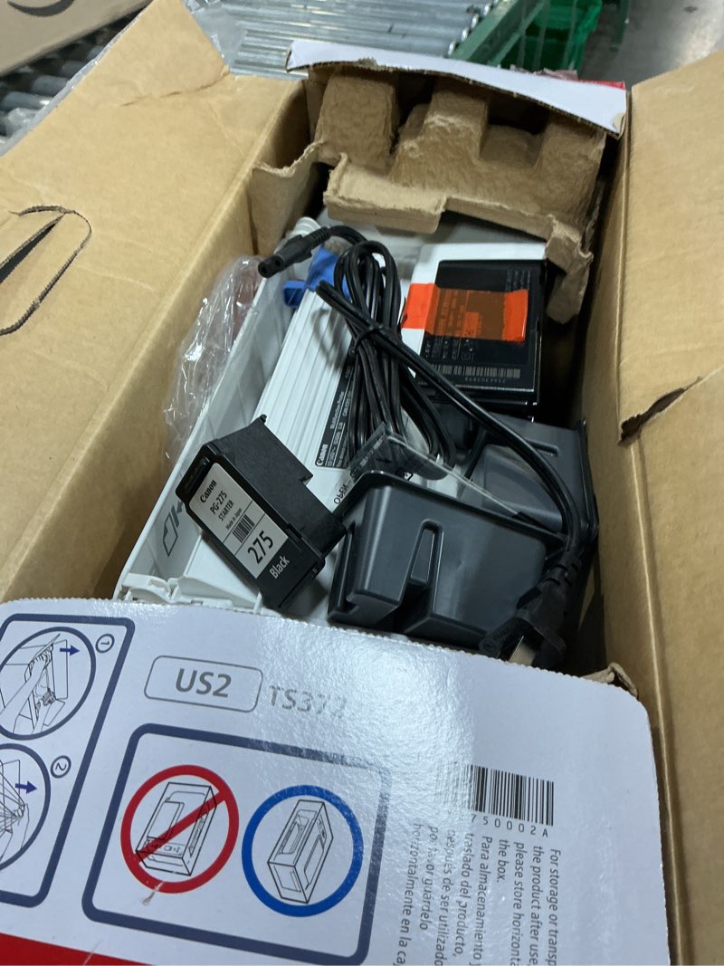 Condition photo showing As Is for pixma ts3722 wireless all-in-one home printer with scanner and copier, with pg-275 and cl-276 inks