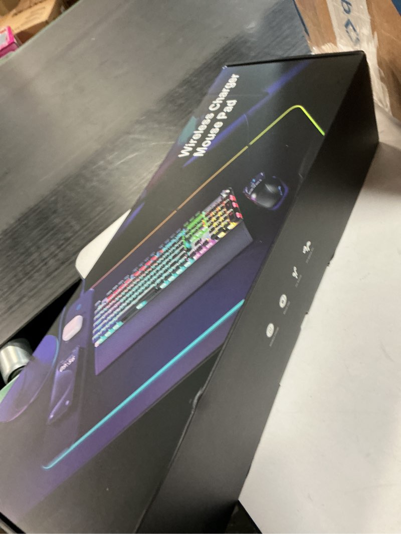 Condition photo showing New/Like New for abc.mat 3-in-1 RGB Gaming Mouse Pad with Magnetic Wireless Charging, 31.5"x15.8" Large, 24 Light Effects, Non-Slip Base, Waterproof Ultra-Smooth Surface, No Adapter RGB-3in1-31.5"x 15.8"-Magnetic