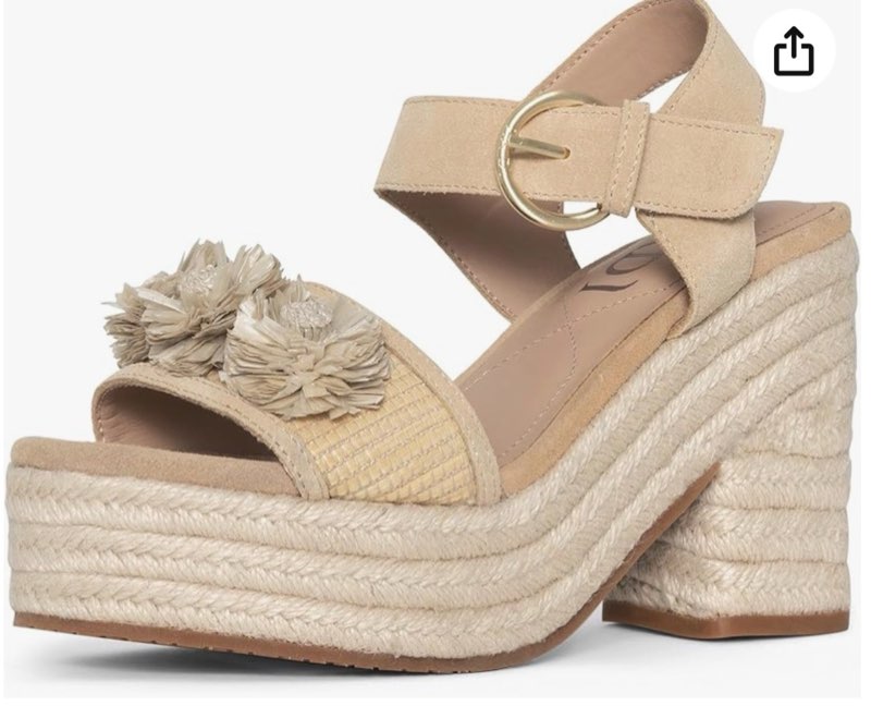 NYDJ Women's Houston Heeled Sandal, Natural, 11