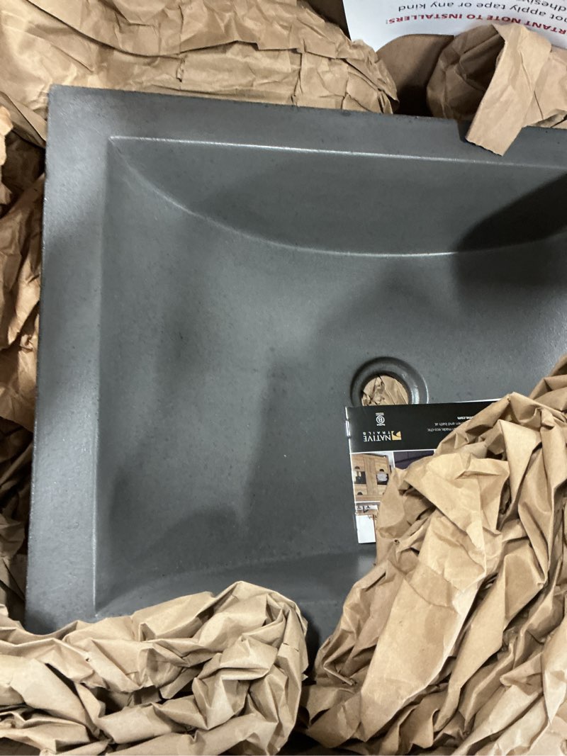 Condition photo showing Good Condition for Native Trails Nsl2014 Nativestone 20-3/4  Rectangular Concrete Undermount Bathroom Sink -