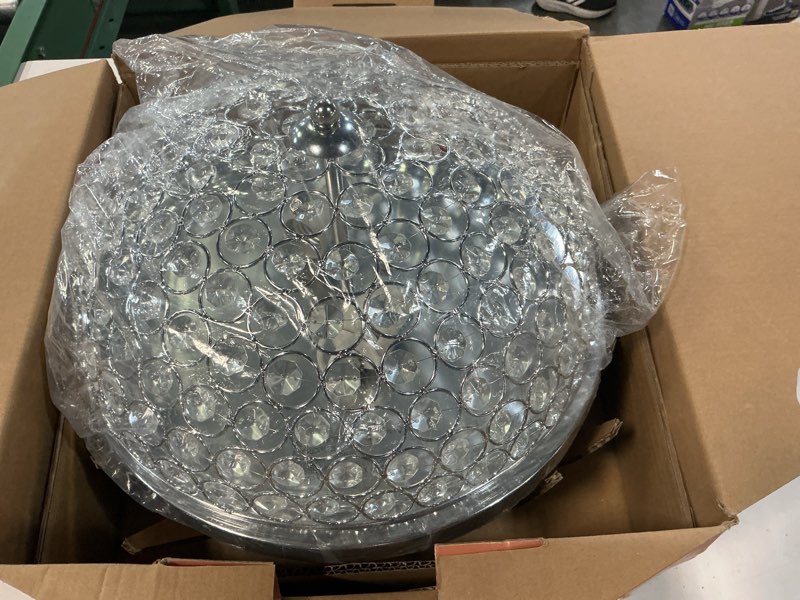Condition photo showing Good Condition for allen + roth avalyn 12.99-in chrome flush mount light