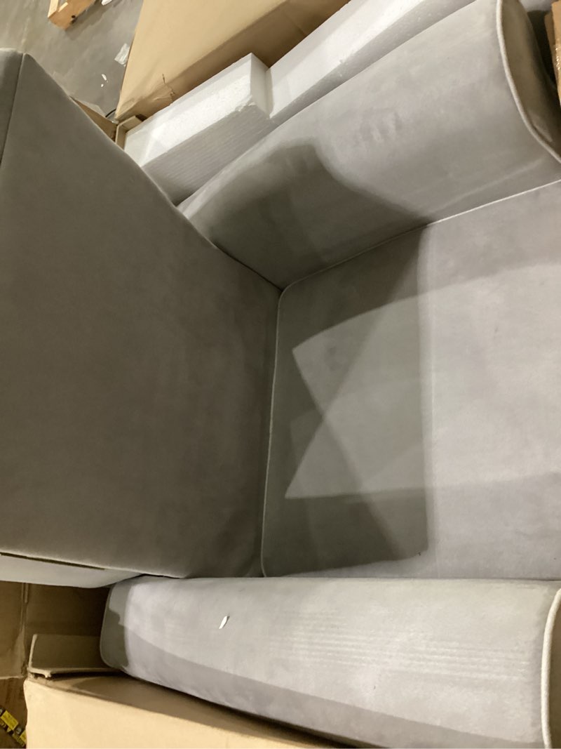 Condition photo showing Good Condition for delta children emerson upholstered glider swivel rocker chair, dove grey with soft grey welt