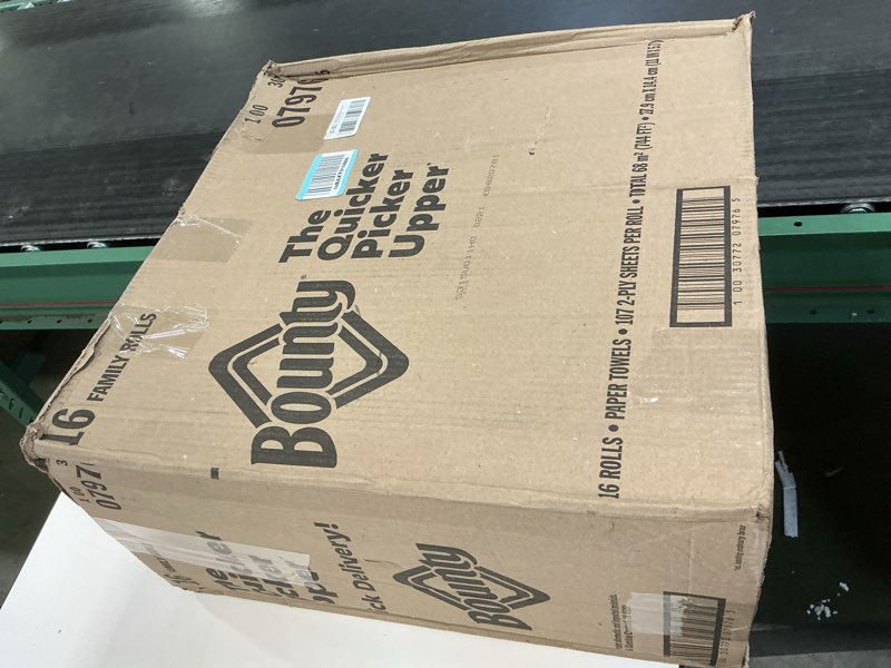 Condition photo showing New/Like New for Bounty Paper Towels Quick Size, White, 16 Family Rolls = 40 Regular Rolls 107 Count (Pack of 1) White