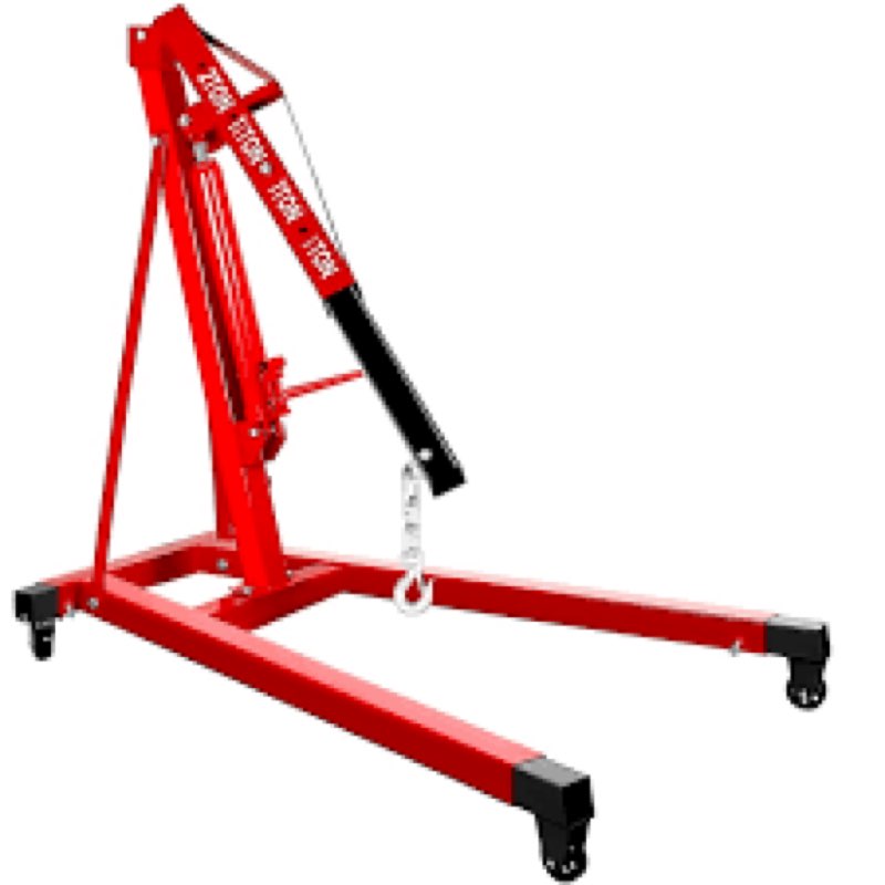 2 Ton Folding Hydraulic Engine Hoist with Load Leveler 4400 LBS Capacity Heavy Duty Cherry Picker 6 