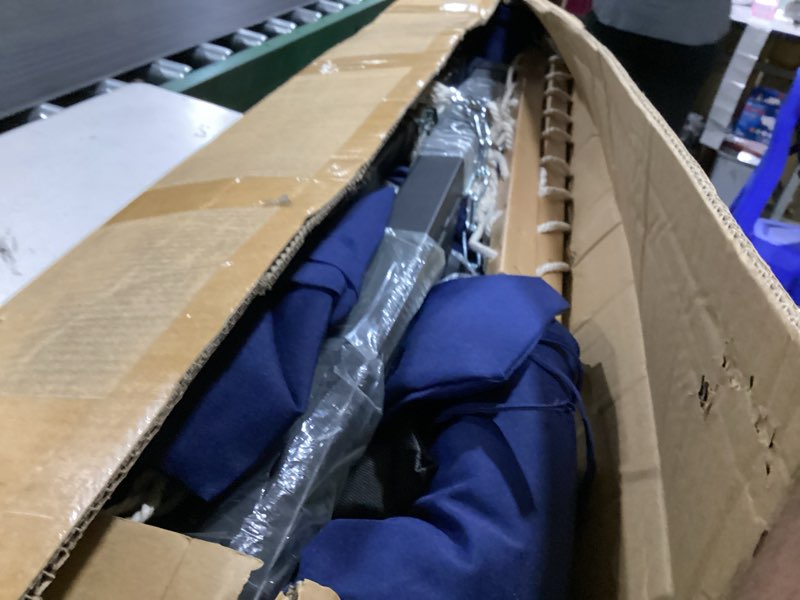 Condition photo showing Good Condition for suncreat double portable rope hammock with stand included, outdoor two person hammock with polyester pad, navy