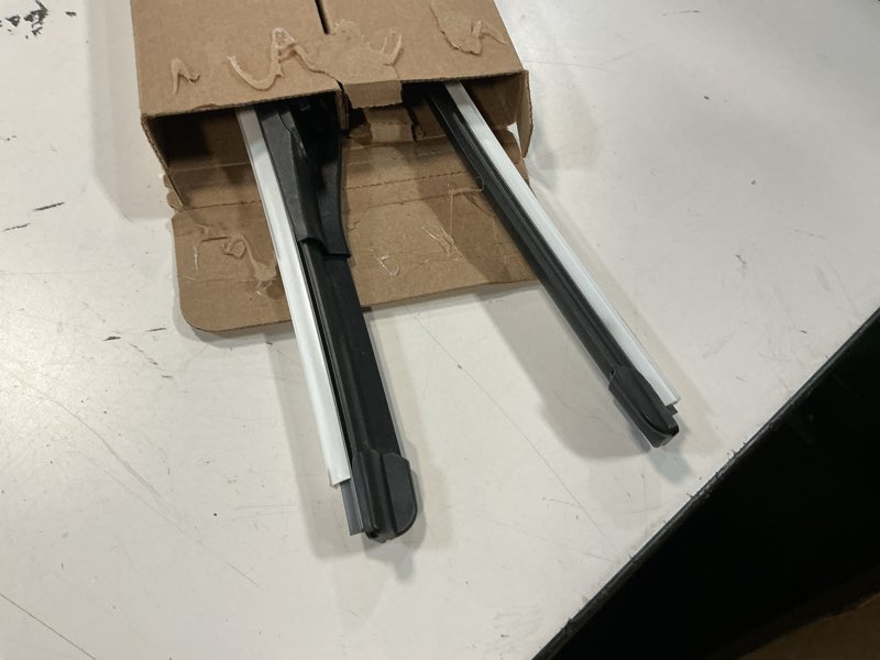 Condition photo showing As Is for trico diamond 24" + 16" super premium automotive replacement windshield wiper blades (set of 2), passenger and driver side all-weather beam wiper blades for select vehicle models (item #25-2416) 24" + 16" pair pack ultimate