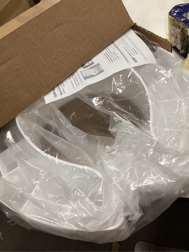 Condition photo showing Good Condition for Carex Toilet Seat Riser, Elongated Raised Toilet Seat Adds 3.5 inches to Toilet Height, for Assistance Bending or Sitting, 300 Pound Weight Capacity Toilet Riser