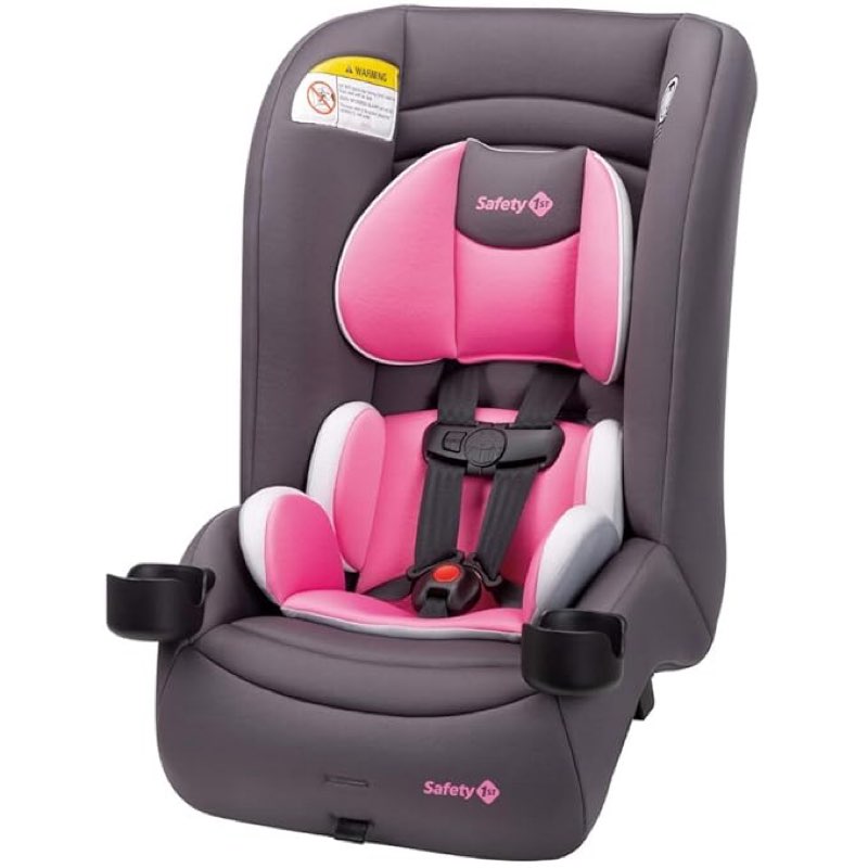 safety 1st jive 2-in-1 convertible car seat, rear facing car seats for babies (5-40 lbs, 19-40"), forward facing carseat for toddlers (22-65 lbs, 29-49"), carbon rose