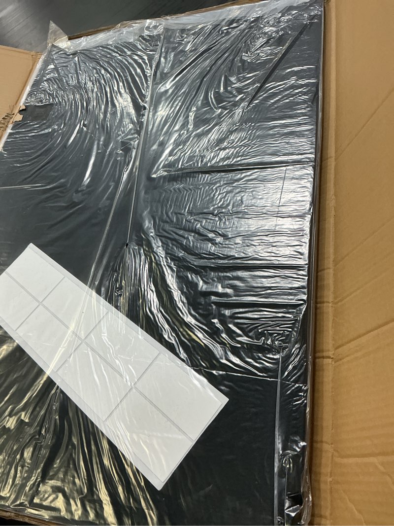 Condition photo showing Good Condition for dollar boss large bulletin board 48" x 36" foldable felt cork board, decorative pin board for wall 4' x 3' photo display board for halloween christmas decor office home school with 20 pins, black 48" x 36" black