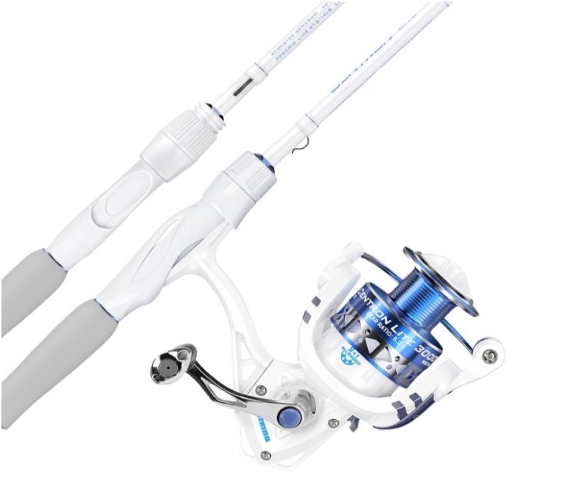 kastking centron lite travel spinning fishing rod and reel 7'0" m 3000 reel spinning