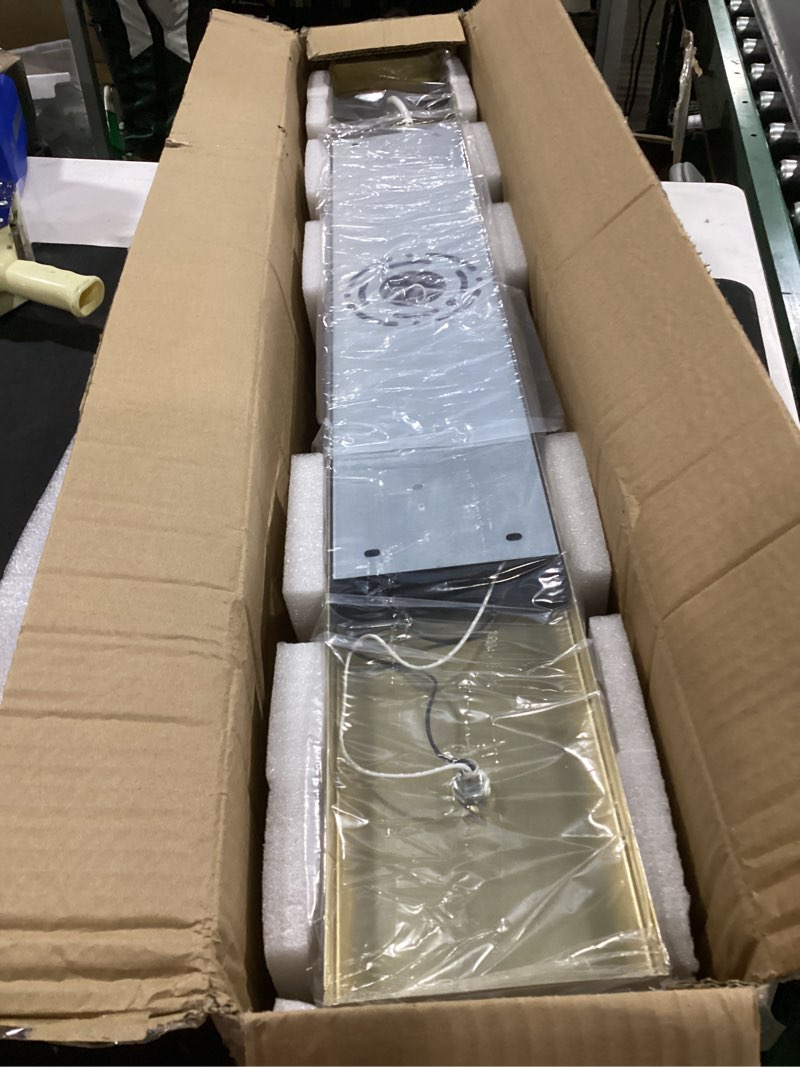 Condition photo showing Good Condition for okeli 5 light bathroom vanity light gold modern 36w led dimmable vanity light over mirror 350° adjustable lamp head cold white 6000k etl listed 36.2inch gold 5 light - 36.2 inch