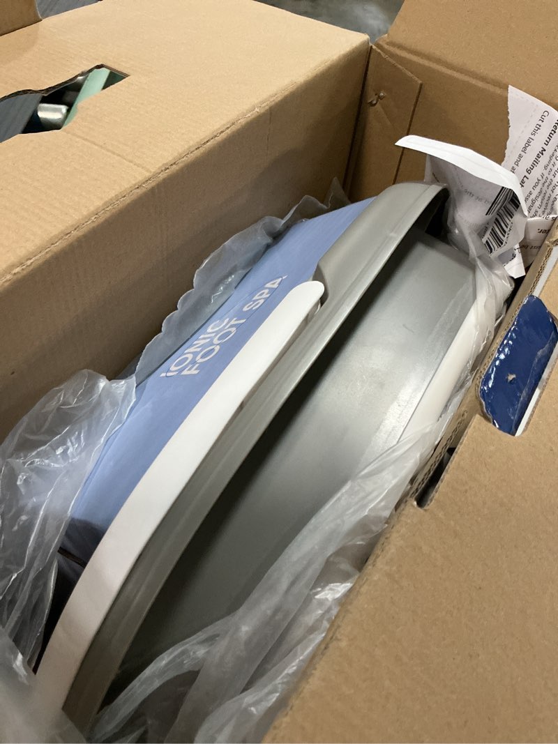 Condition photo showing As Is for Ionic Foot Bath Detox Machine, Premium Ion Foot Spa for Home Use, Includes 3 Sea Salts (Original/Rose/Lavender), 2 Ion Arrays & Accessories, Perfect for Parents/Seniors/Partner/Self (Foldable Basin) 15.3in-Foldable Grey