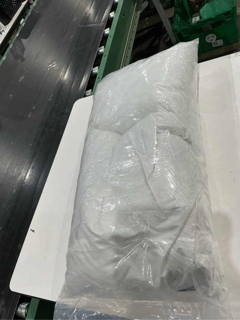 Condition photo showing As Is for miulee throw pillows inserts, pack of 2 18x18 inch 100% virgin fiber filling bed couch pillows