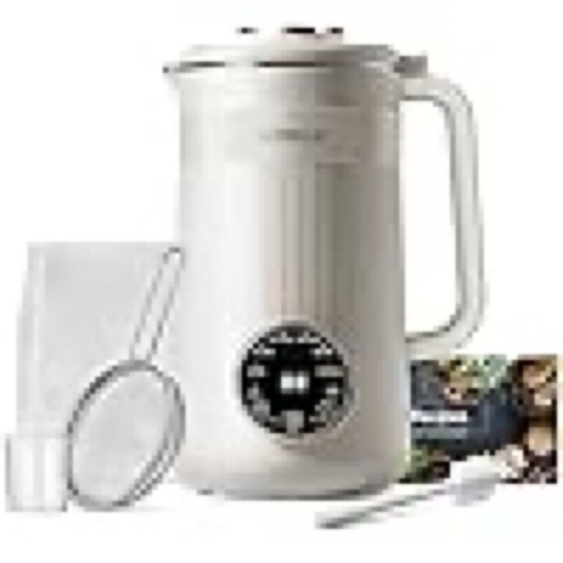 8 in 1 Nut Milk Maker Blender, 32oz Homemade Soy, Almond, Oat, Coconut, Plant Based and Non Dairy Beverages, Automatic Soybean Machine With Delay Start/Keep Warm/Boil Water, Cream