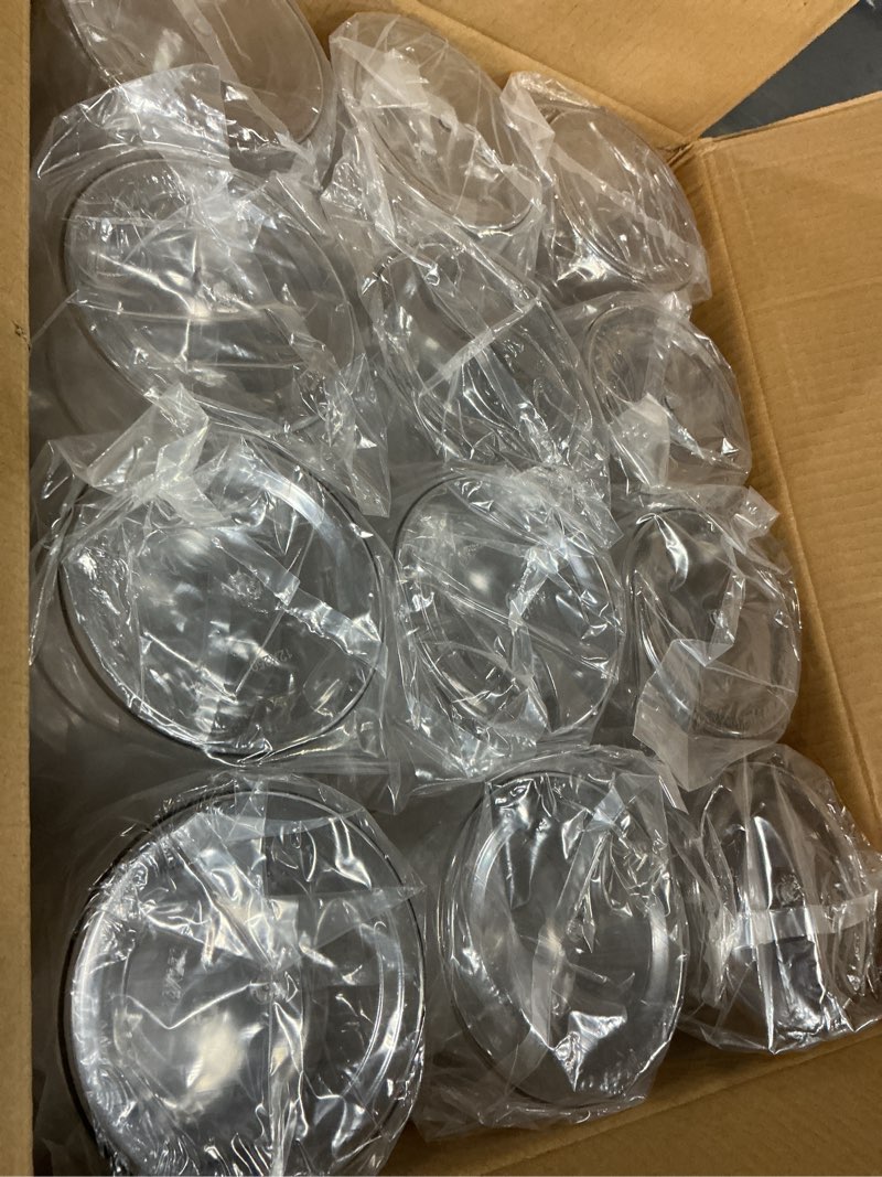 Condition photo showing New/Like New for 48 Pack Plastic Cylinder Vases, 4 6 8 10 Inch Tall Acrylic Cylinder Clear Flower Vase Set Bulk Glass Like Large Round Plastic Vases for Centerpiece Wedding Home Office