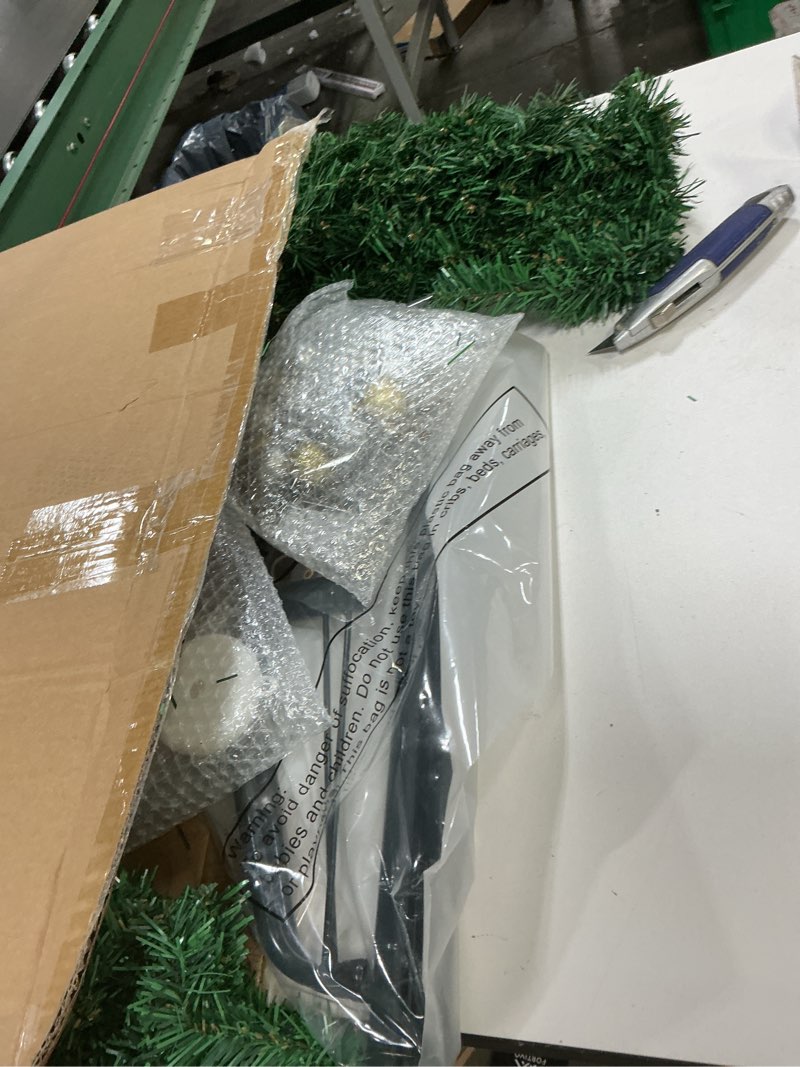 Condition photo showing Good Condition for 6ft ramadan moon tree: lighted crescent artificial tree with star string led eid outdoor decoration for eid ramadan garden home bedroom party decor(green) green 6ft