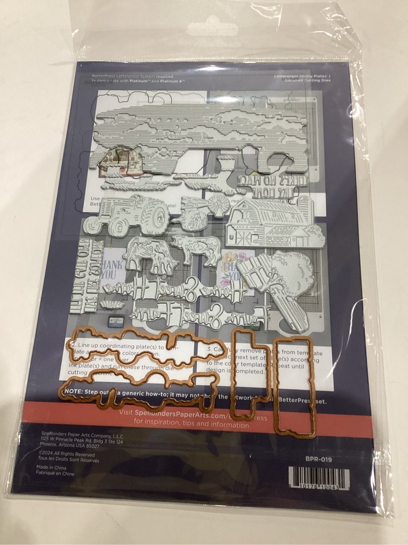 Spellbinders BPR-019 Farm Sweet Farm Registration BetterPress Plate & Die Set from The Justine's Far