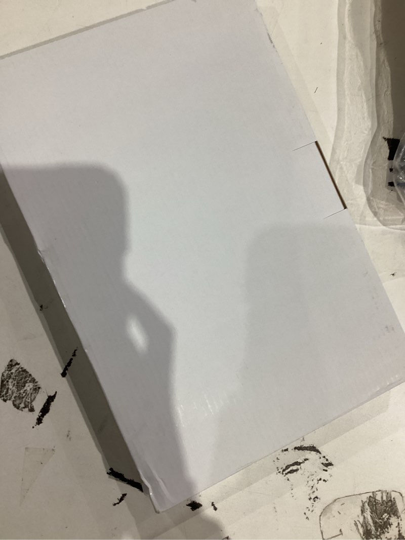 Condition photo showing New/Like New for Acrylic Dry Erase Board with Light 11.8 X 7.9” Clear Light up Dry Erase Board with Stand Desktop Glow Memo LED Letter Rewritable Message Board White Board LED Note Board with 7 Color Markers