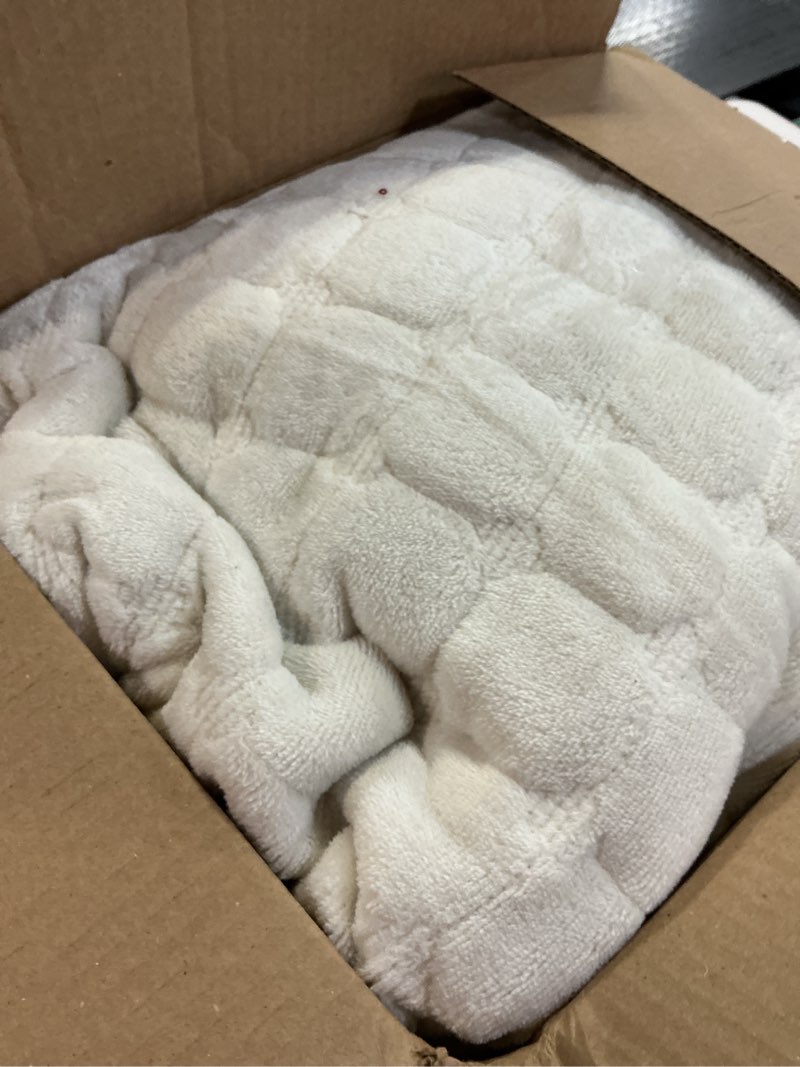 Condition photo showing As Is for Velvet Couch Cover, Washable Sectional Sofa Cover, Anti Slip Sofa Slipcovers for 3 Cushion Couch Sofa L Shaped Recliner, Furniture Protector Covers for Pets Kids(White, Only 1 PCS) White 1pc/36"x 94"/Rectangular