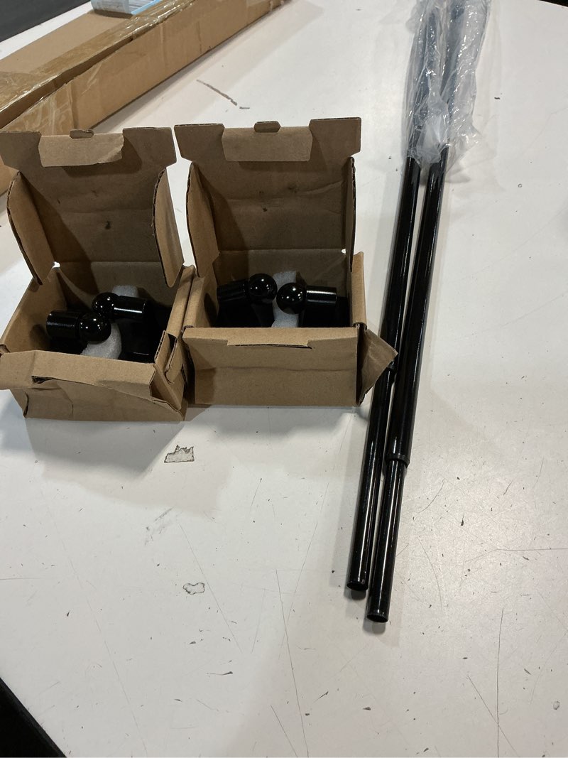 Condition photo showing Good Condition for magnetic curtain rods for metal doors multi-use curtain rods for small windows cafe sidelight and iron steel places, 1/2 inch diameter, tool free (2 pack, adjust from 9 to 16 inch, brown)