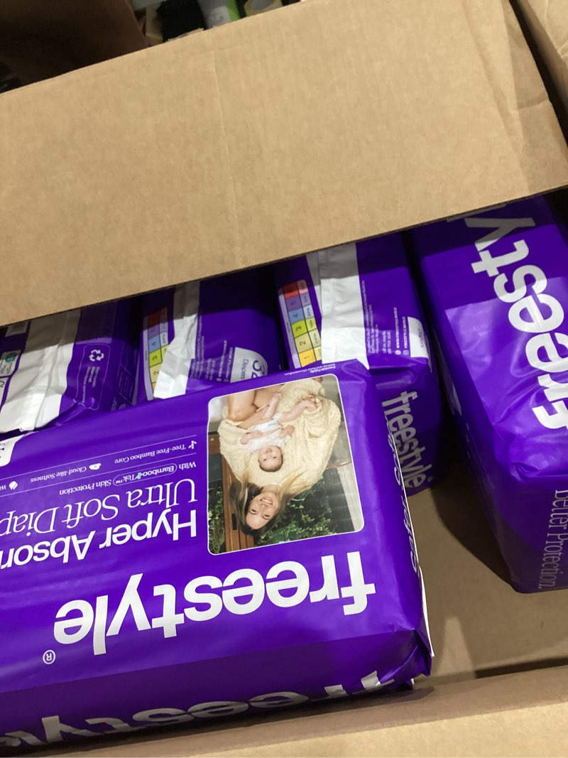 Condition photo showing Good Condition for Freestyle BambooTek Diapers – (Size 2) Hyper Absorbent & Non-Toxic – Disposable Diapers for Sensitive Skin – Ultra Soft Diapers (12-18 lbs) – 192 Count Size 2 - 192 Count