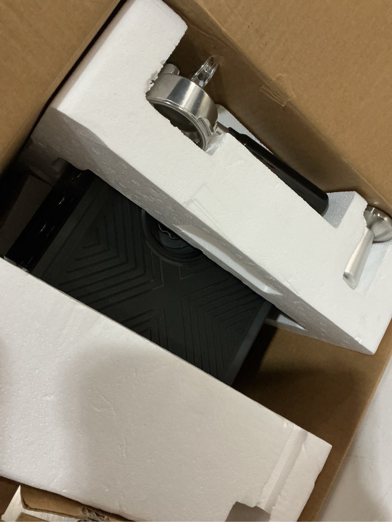 Condition photo showing As Is for gevi 20 bar espresso machine with grinder & milk frother, professional coffee maker for home, cappuccino & latte, removable water tank, steam wand silver-coloured