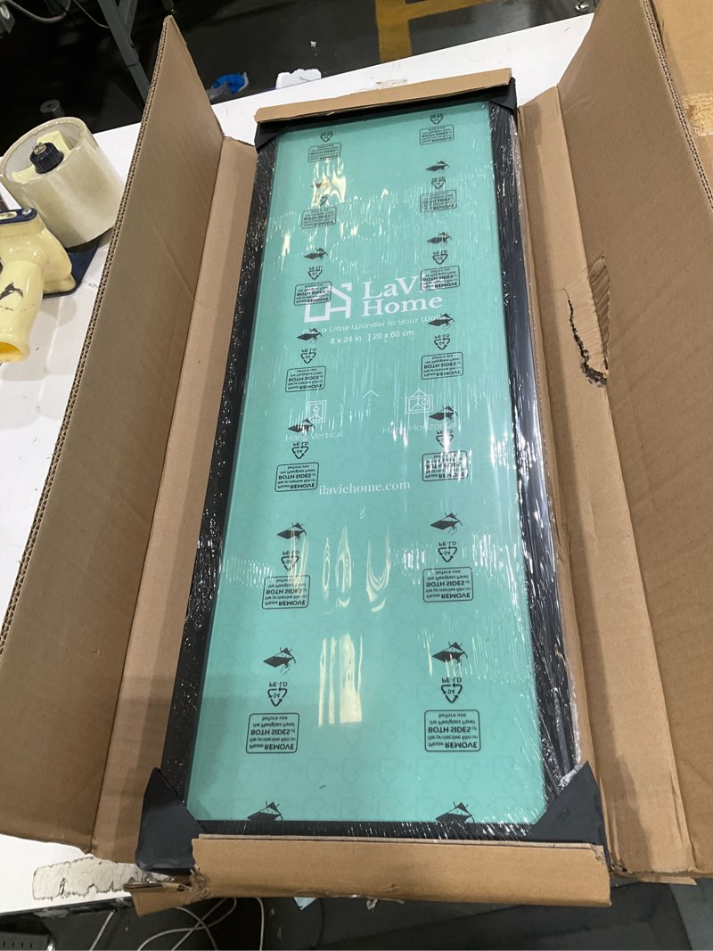 Condition photo showing Good Condition for lavie home 8x24 picture frame 2 pack, display pictures 8 x 24 panoramic frame, 8x24 black photo frame with hd plexiglass, display frame for vertical or horizontal, classic collection