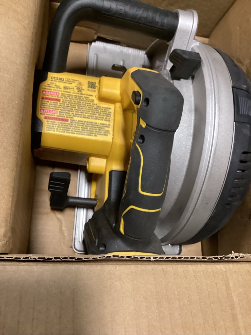 Condition photo showing As Is for DEWALT 20V MAX XR 7-1/4 in. Metal Cutting Circular Saw (Tool Only) (DCS383B)